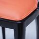 Art Deco Chair in Ebonized Wood, Orange Fabric, France, 1930