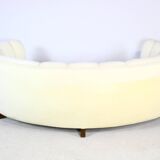 Art Deco Curved Banana Sofa, Denmark 1950s