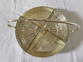 Silver metal dish