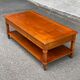 Table basse directoire en merisier massif, années 50