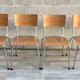 Set of 4 retro chairs in formica