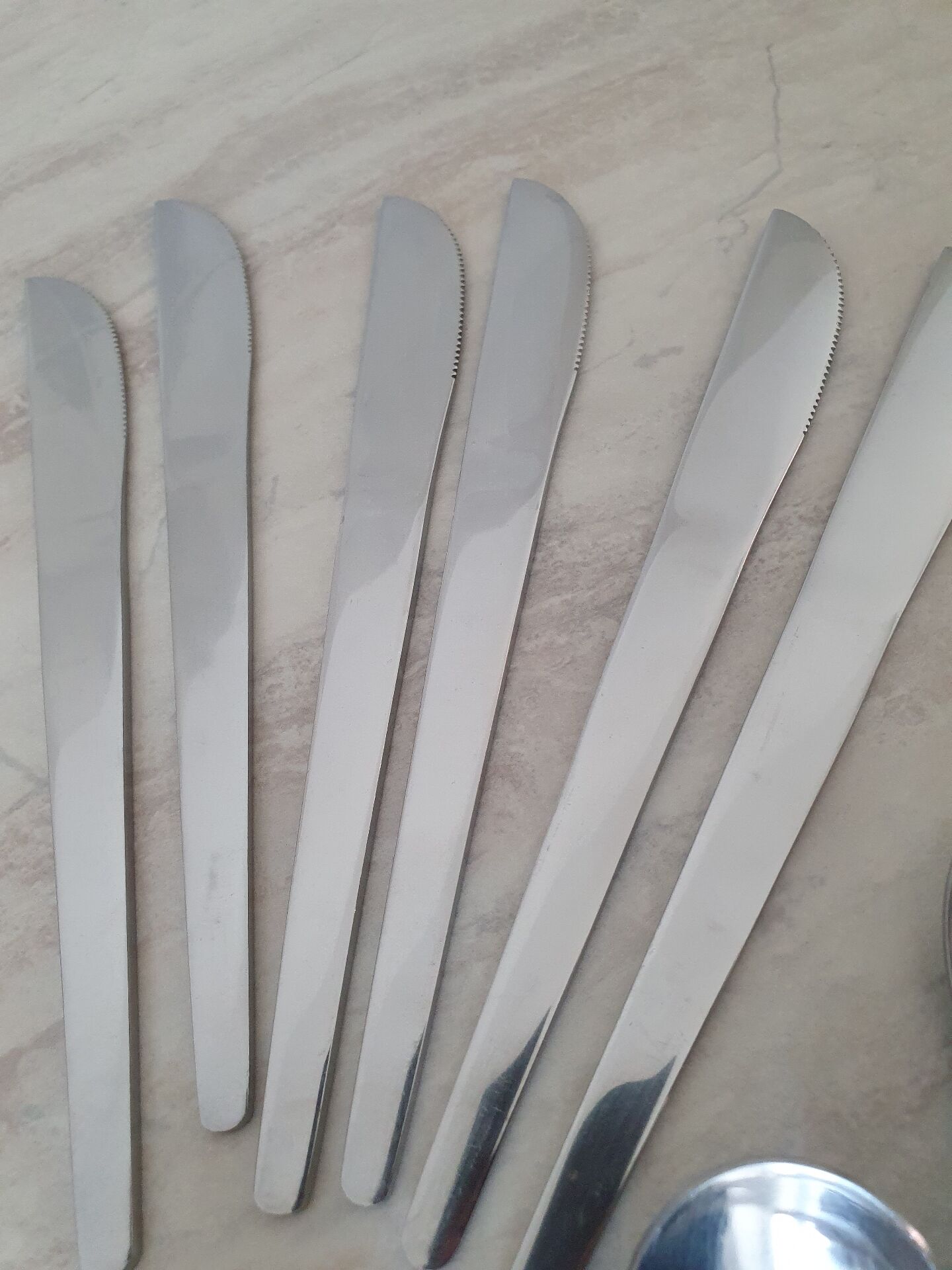 18 stainless steel Space Age place settings / Spoon Fork Knife