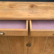 Grand Parisian buffet with billot and butterfly hinges, raw wood, 1930.