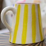 Vase Mina jaune et blanc
