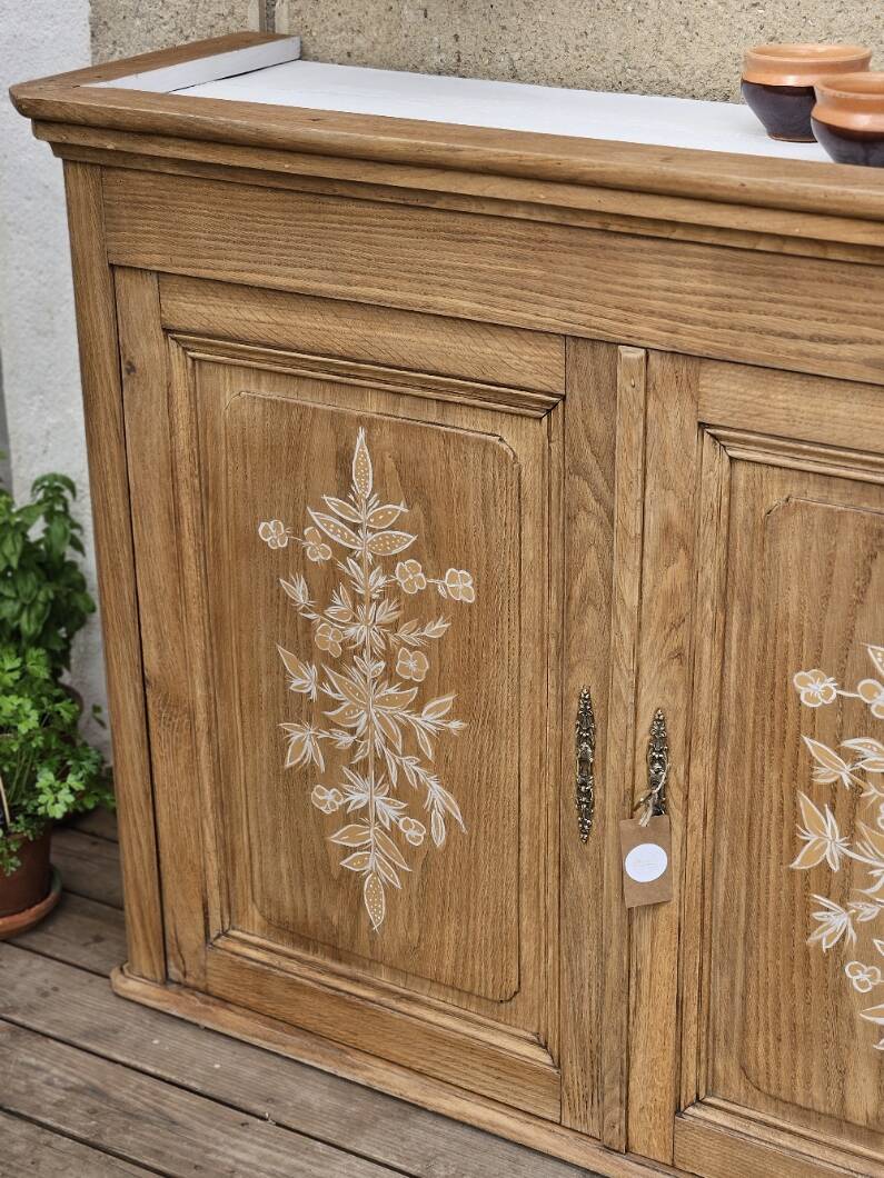 Solid oak sideboard top, hade made creation | elea