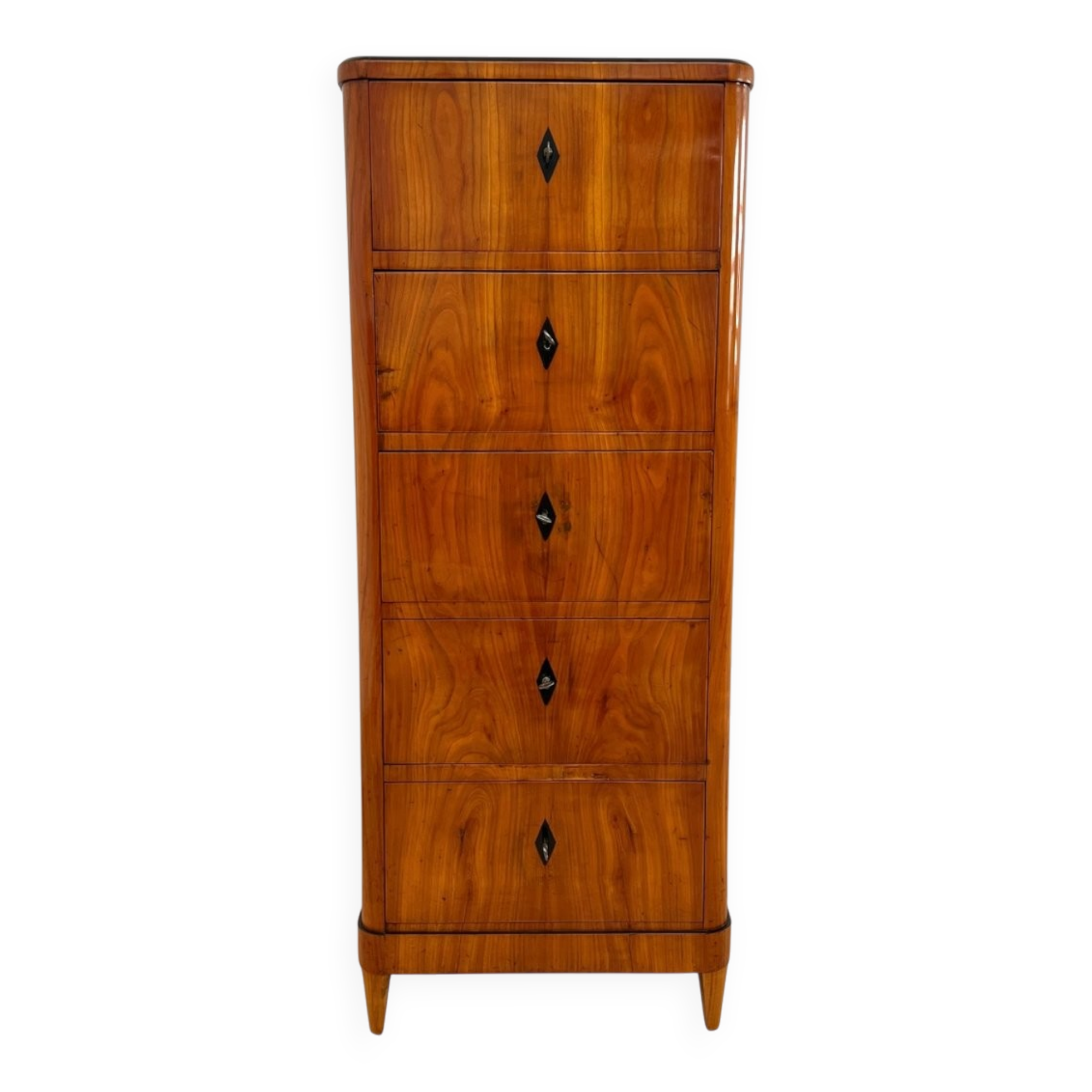 Biedermeier Five-Drawer Chiffonier in Cherry Veneer, South Germany, 1830s