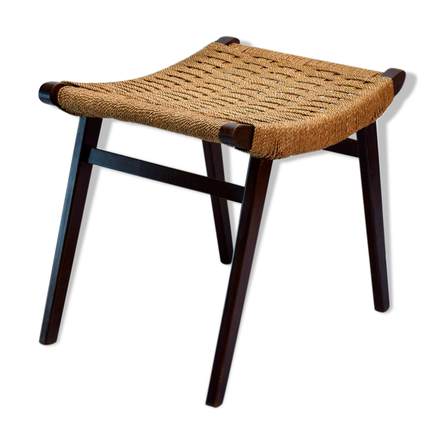 Gispen's Ottoman vintage braided rope stool