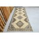 1970s Vintage Turkish Hand-Knotted Wool & Cotton Beige Rug 136x388