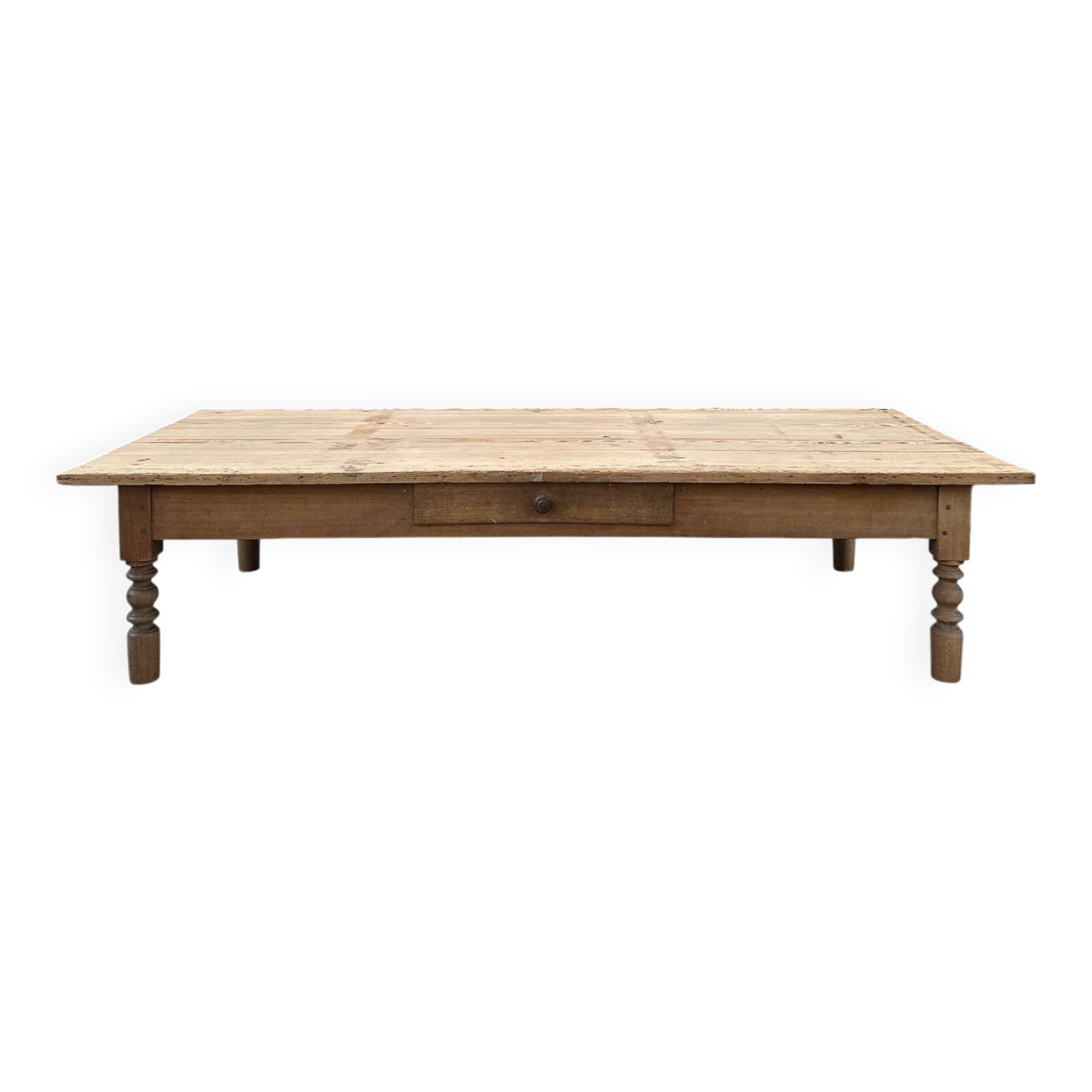 Early 20th century fir wood coffee table