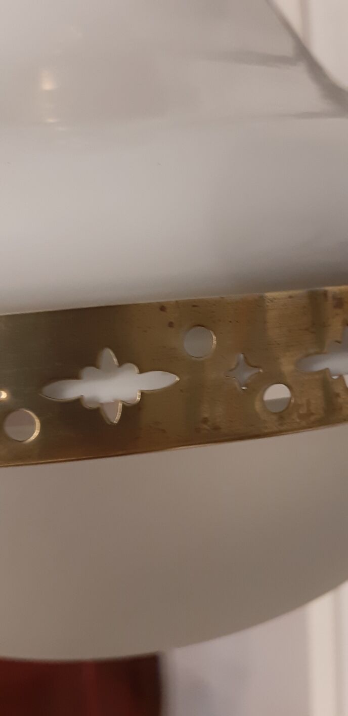 CIRCA art deco opaline hanging chandelier