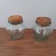 6 glass jars with vintage cork caps
