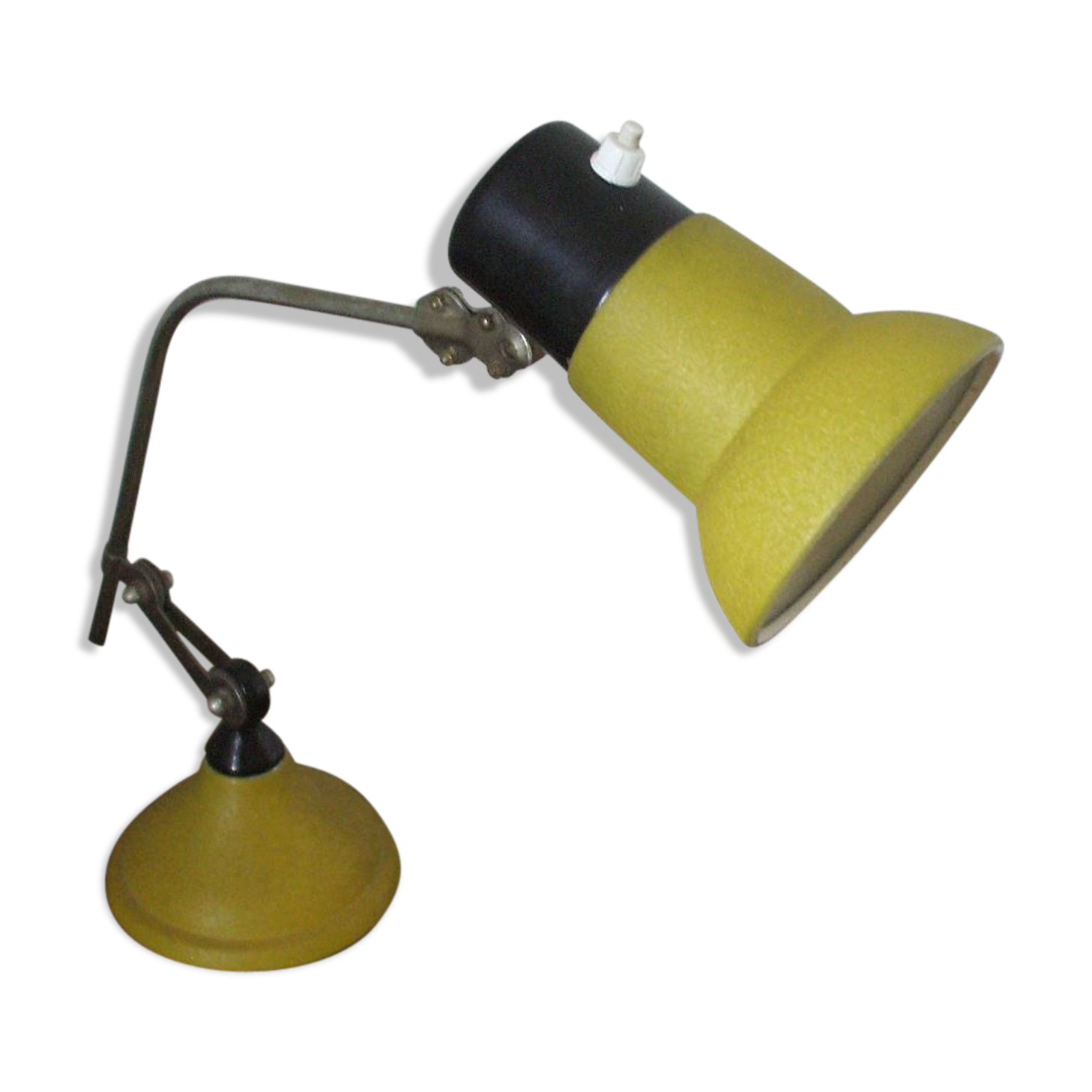 Articulated desk lamp yellow workshop 50/60 years