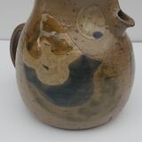 Ceramic pitcher zoomorphic owl signed