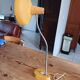 Vintage 60s Lamp Orange Metal