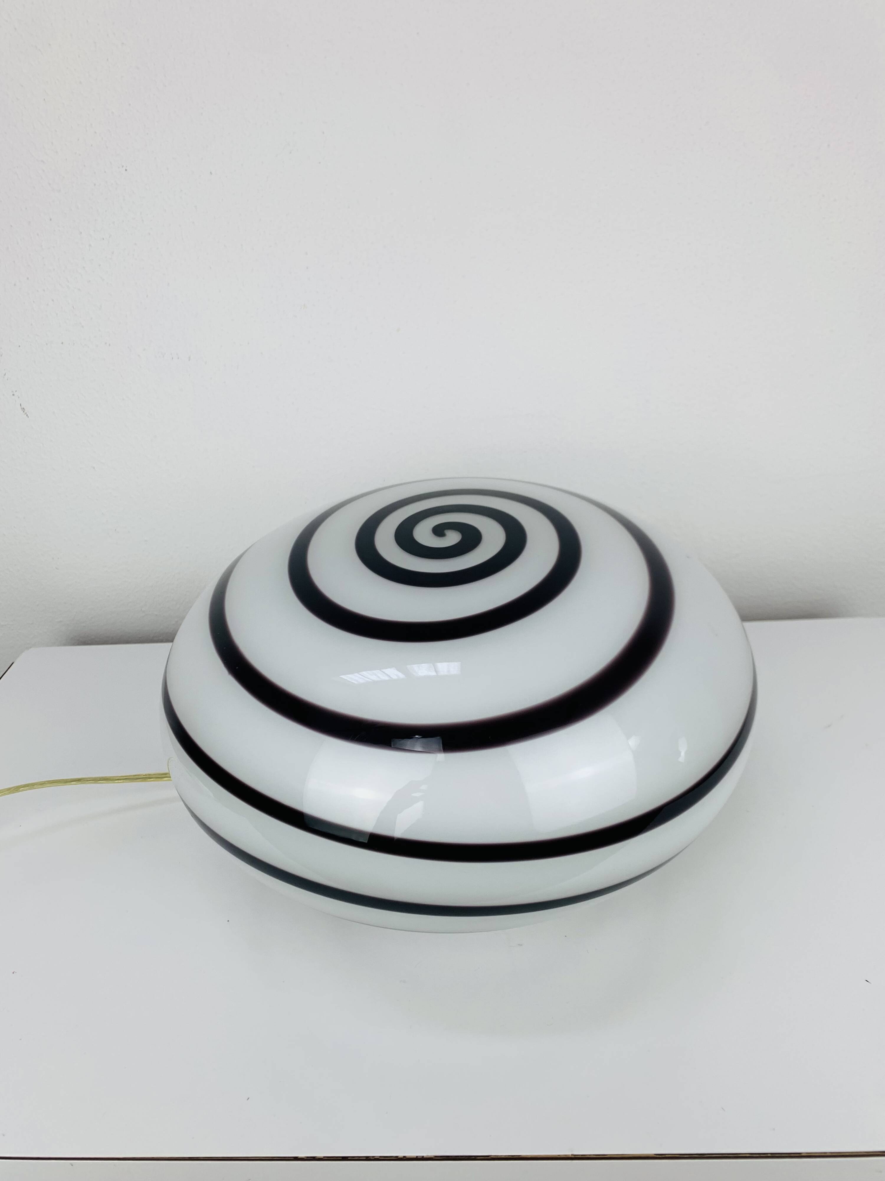 Zebra glass ball lamp by Eglo, 90s, vintage