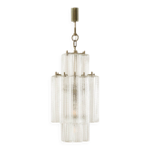Venini 3 tier, Tronchi chandelier attr. to Toni Zucceri, Italy 1970s