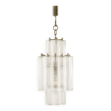 Venini 3 tier, Tronchi chandelier attr. to Toni Zucceri, Italy 1970s