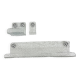 Set of Grohe ice glass bathroom set towel hanger, soap tray and plateau