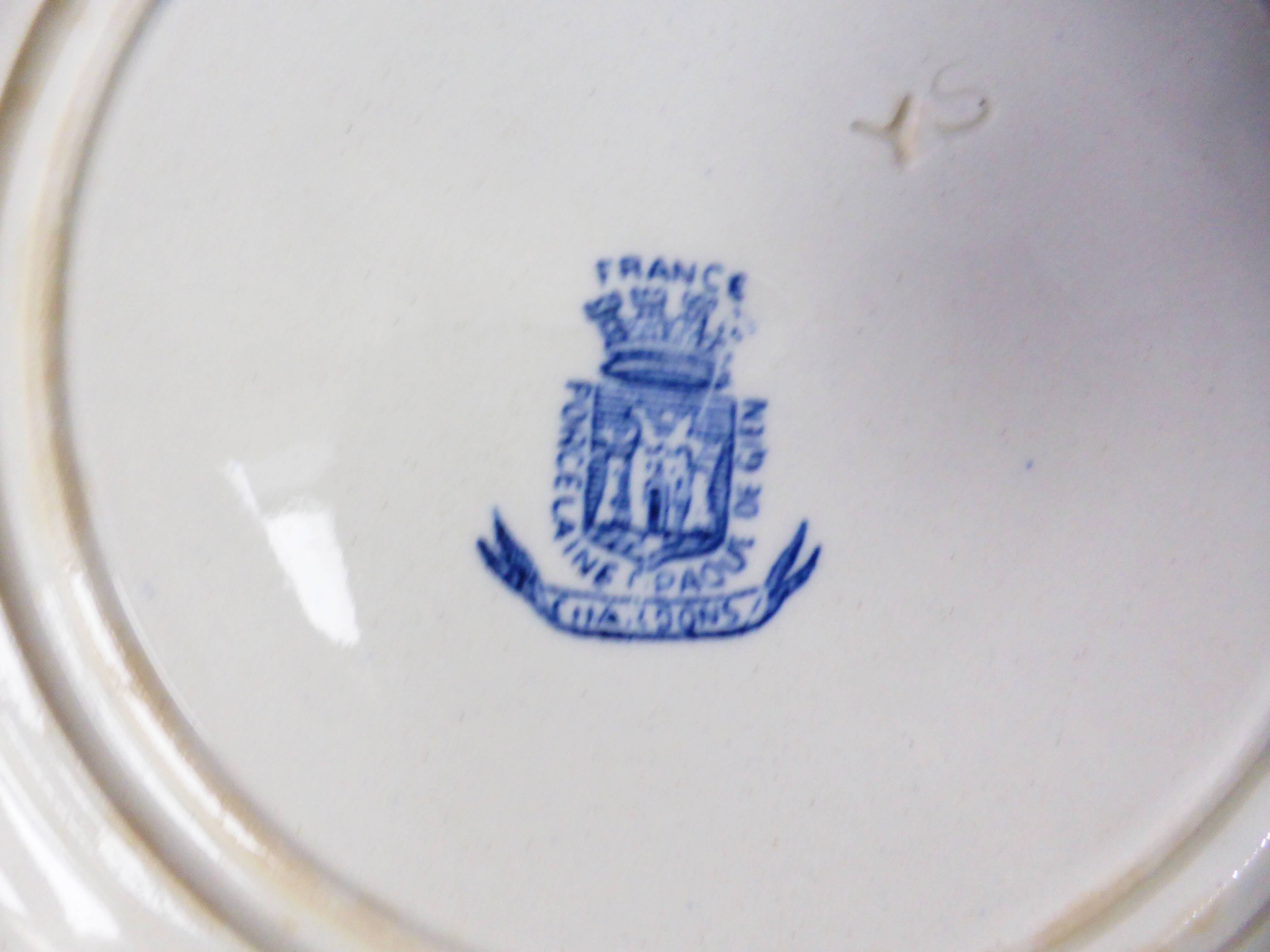 4 flat plates Gien Chardons (4)