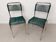 Set of 2 HAUSER Montreuil scoubidou chairs – chrome metal – vintage r