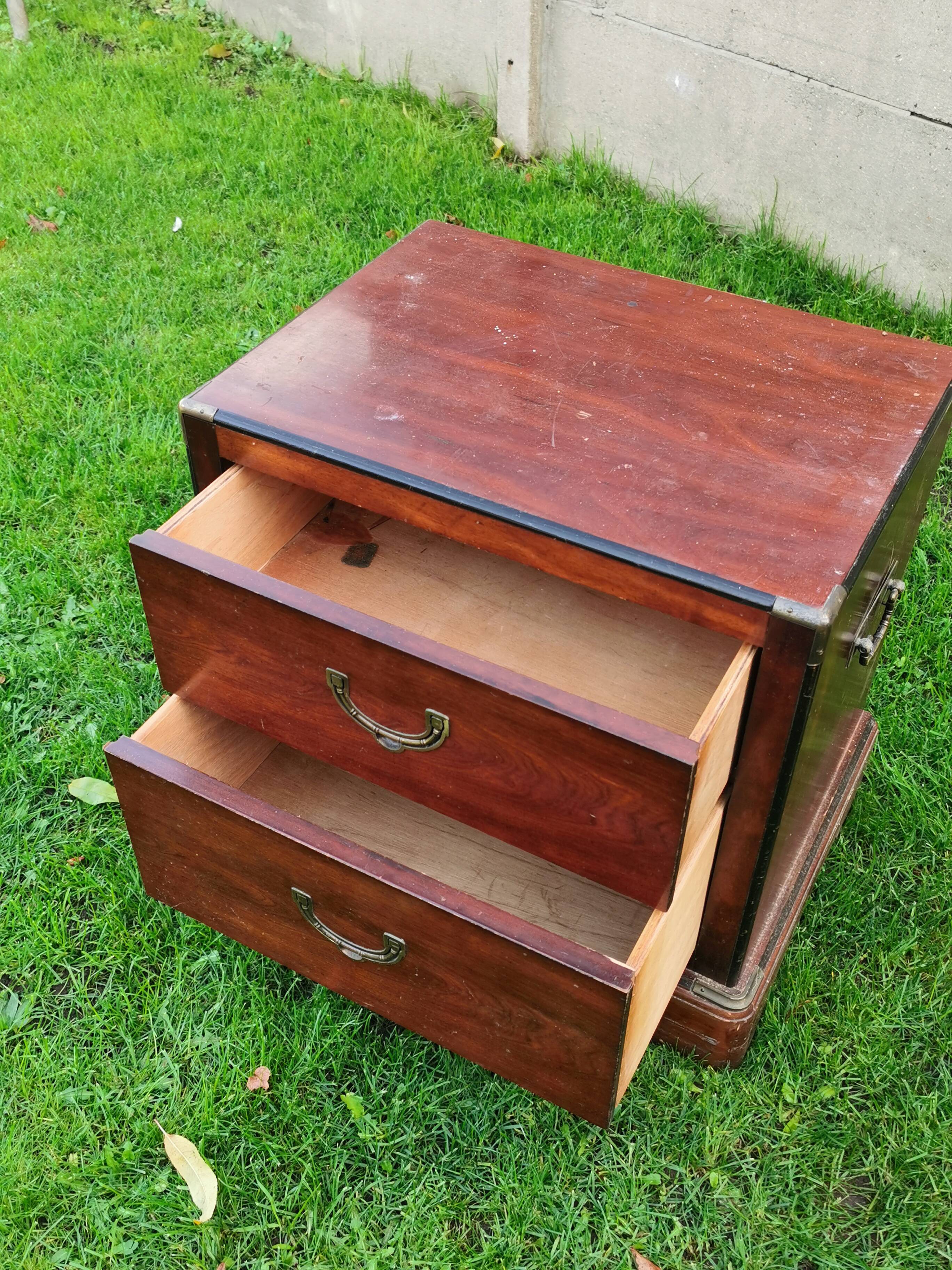 Navy dresser, solid mahogany, National Airy, with handles
