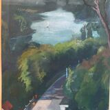 Paysage de fleuve signé Pavard