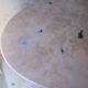 Antique garden table in cast iron and pink marble.