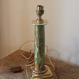 Pied de lampe marbre et bronze ancien 19e siècle