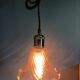Suspension lampshade corole smoked glass lace