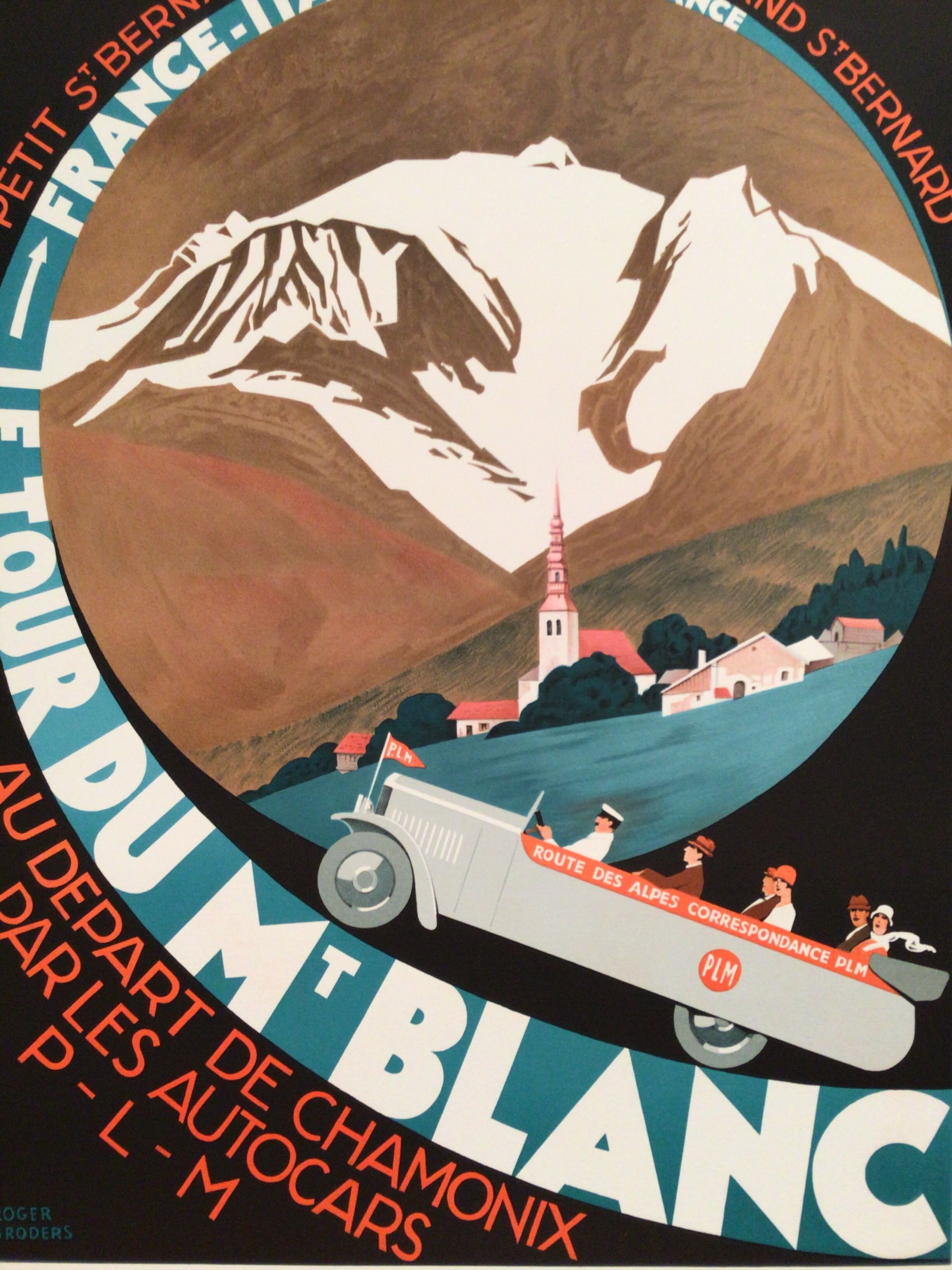 Affiche Roger Broders le tour du mont blanc plm (lithographie)