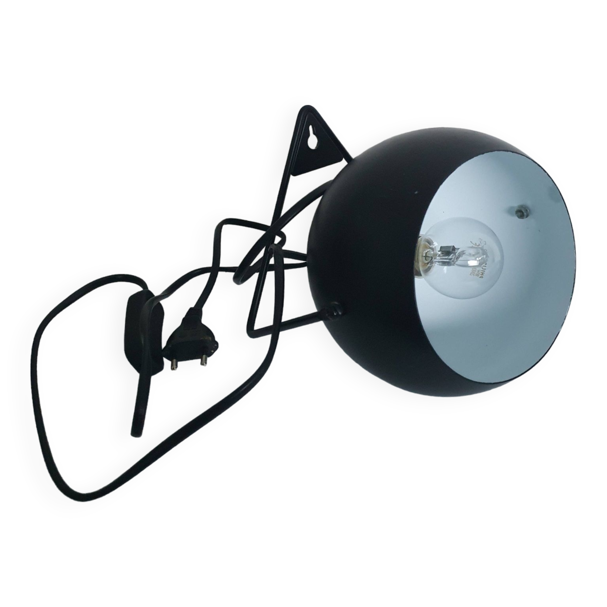 Table lamp/black spot wall light with vintage switch