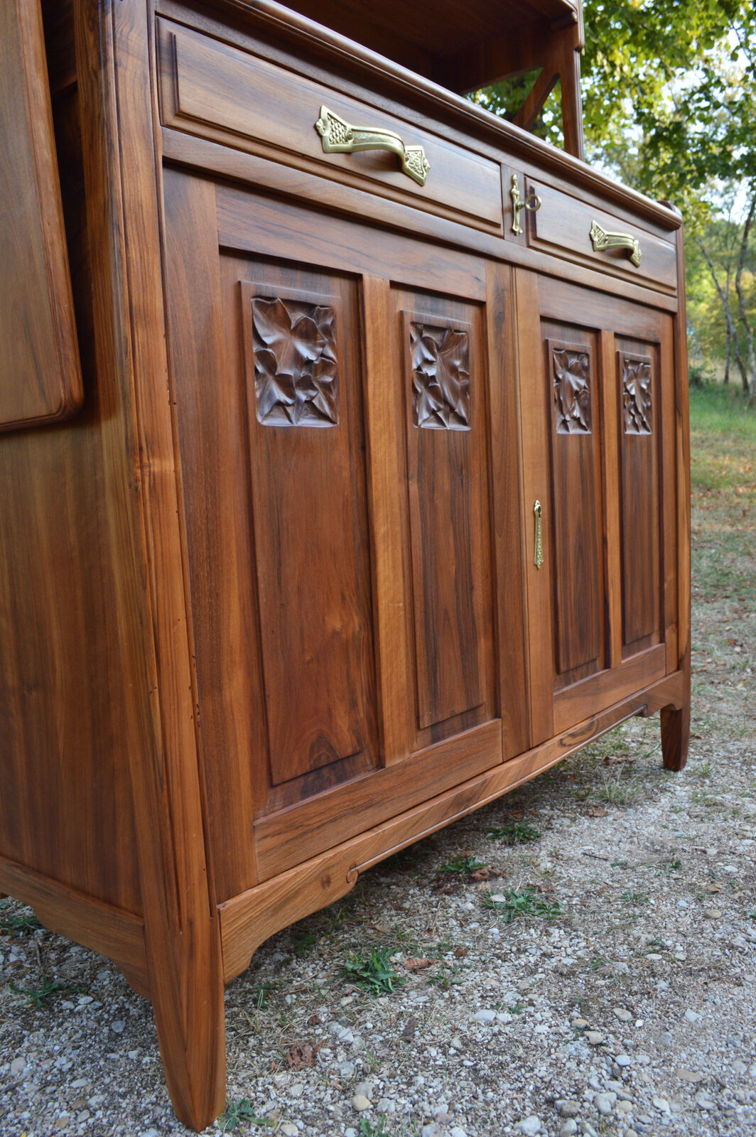 Art nouveau buffet by la ruche en merisier sculpté, 1911