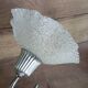 Vintage silver metal wall light and perpex corolla