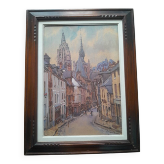 Watercolour of Rouen