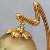 Romantic art-nouveau lamp in glass paste Lucien Gau