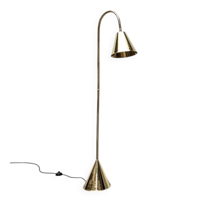 Lampadaire en laiton du milieu du siècle par Jacques Adnet pour Valenti, Espagne, années 1960
