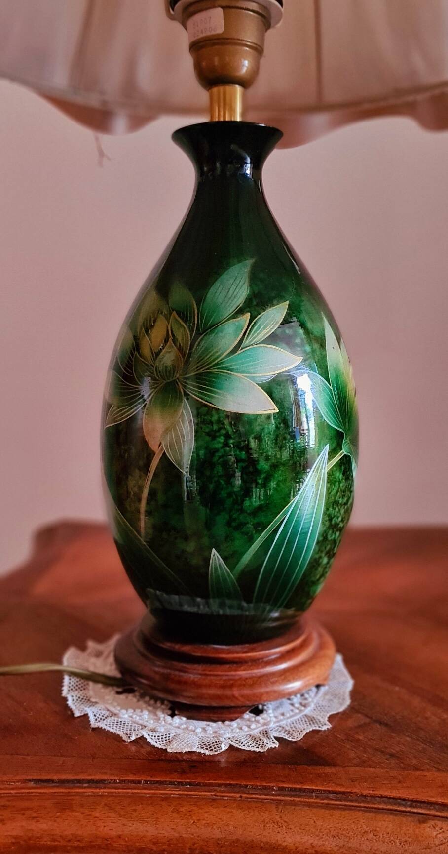 Green lamp signed Louis Drimmer