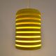 Pop Art Yellow Louvered Cylinder Pendant Lamp, Scandinavia, circa 1970