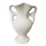 Vase grès blanchi vintage