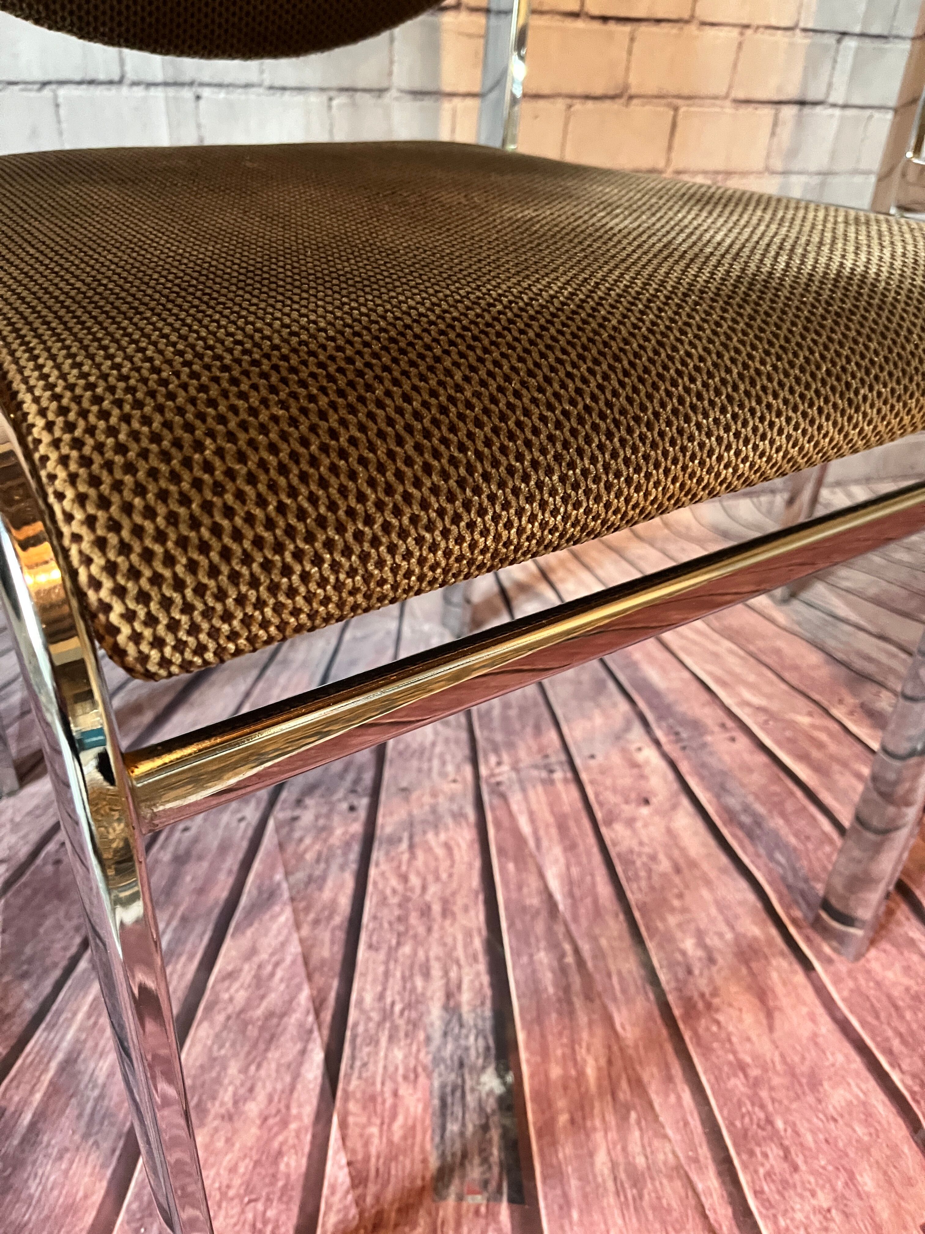 Duo of chrome chairs 70s