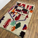 Handmade pure wool Moroccan rug 3x2 m
