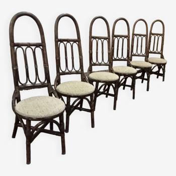6 rattan chairs