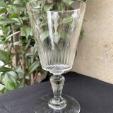 6 large blown and cut glasses from the 19th century