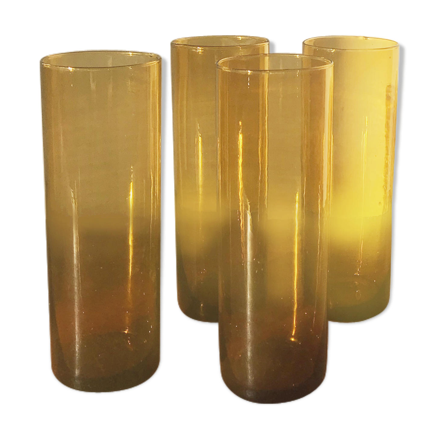 Amber orangeade glasses