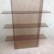 Etagère plexiglass verre fumé marron vintage