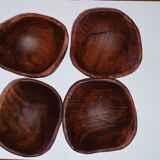 Coupelles en bois d'olivier