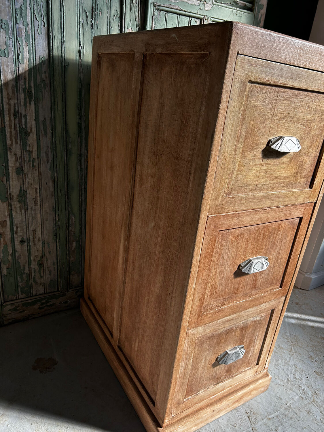 Antique notary's cabinet with 3 large drawers