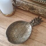 Vintage brass pineapple soap dish jewelry pocket