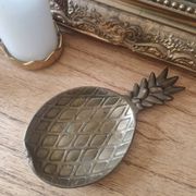 Vide poche bijoux porte savon laiton vintage ananas