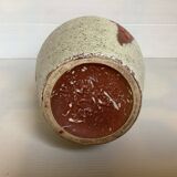 Germany red enamelled speckled vase